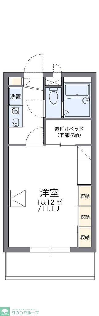 レオパレスリベェール(1K/3階)の間取り写真