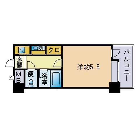 ポルグラシア大手門(1K/11階)の間取り写真