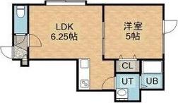 セリシール(1LDK/3階)の間取り写真