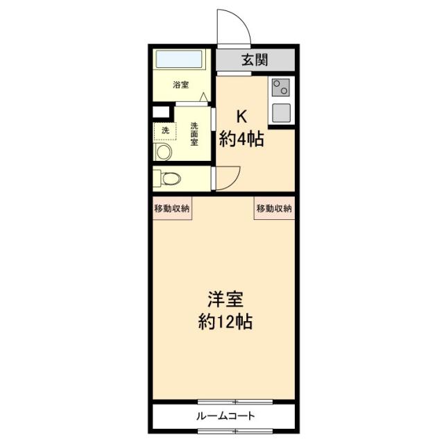 リルコモン城西(1K/2階)の間取り写真