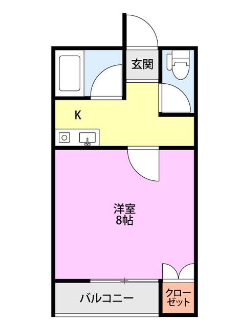 SAJA-SAIL(1K/2階)の間取り写真