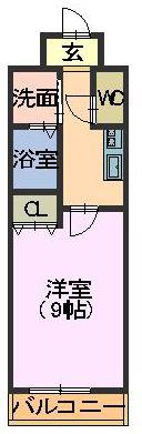 CREST GARDEN M(1K/3階)の間取り写真