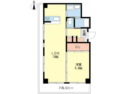 セゾン・ド・ロワール(1LDK/3階)の間取り写真