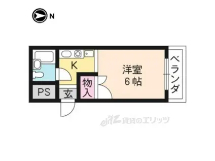 山本マンション(1K/3階)の間取り写真