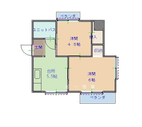 山根ビル(2K/3階)の間取り写真