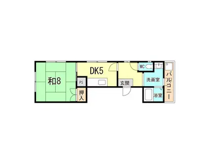 サンシャイン下沢(1DK/3階)の間取り写真
