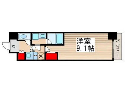 ラフィスタ三ノ輪(1K/4階)の間取り写真