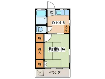 第三ふじみ荘(1DK/2階)の間取り写真