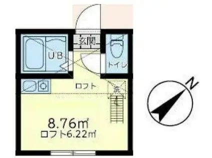 ユナイト星川アーセナル(ワンルーム/2階)の間取り写真