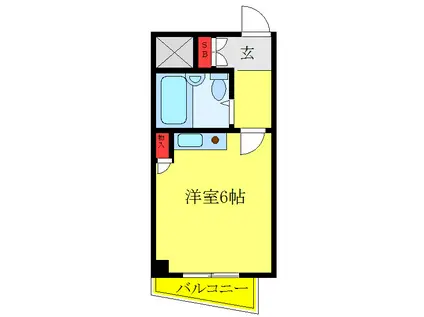 常盤台ダイカンプラザシティ(ワンルーム/5階)の間取り写真