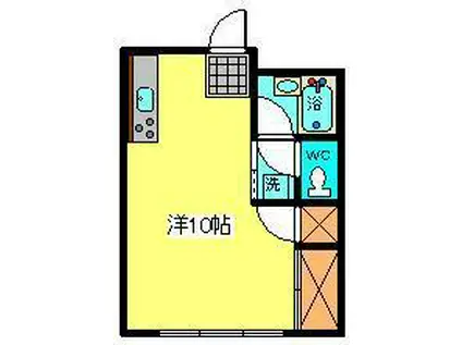 コーポ五ノ口(ワンルーム/3階)の間取り写真