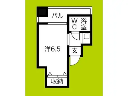 ノバ長居(ワンルーム/8階)の間取り写真