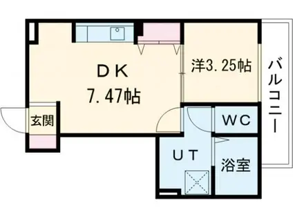 FSTYLE八尾・太田5丁目(1DK/3階)の間取り写真