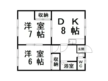榎本マンション(2DK/2階)の間取り写真