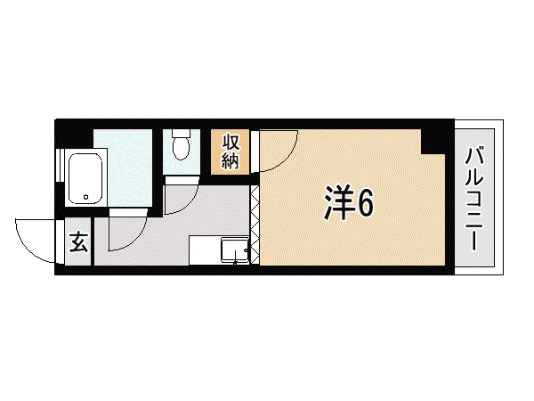 慶ハイツ(1K/3階)の間取り写真