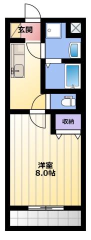 NAVONA(1K/5階)の間取り写真