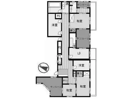 ザ・インペリアル(5LDK/4階)の間取り写真