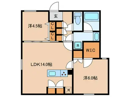 EDIT文京護国寺(2LDK/2階)の間取り写真