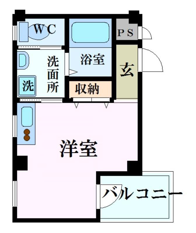 プランドール姫路(ワンルーム/3階)の間取り写真