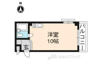 ハイツチロル(ワンルーム/1階)の間取り写真
