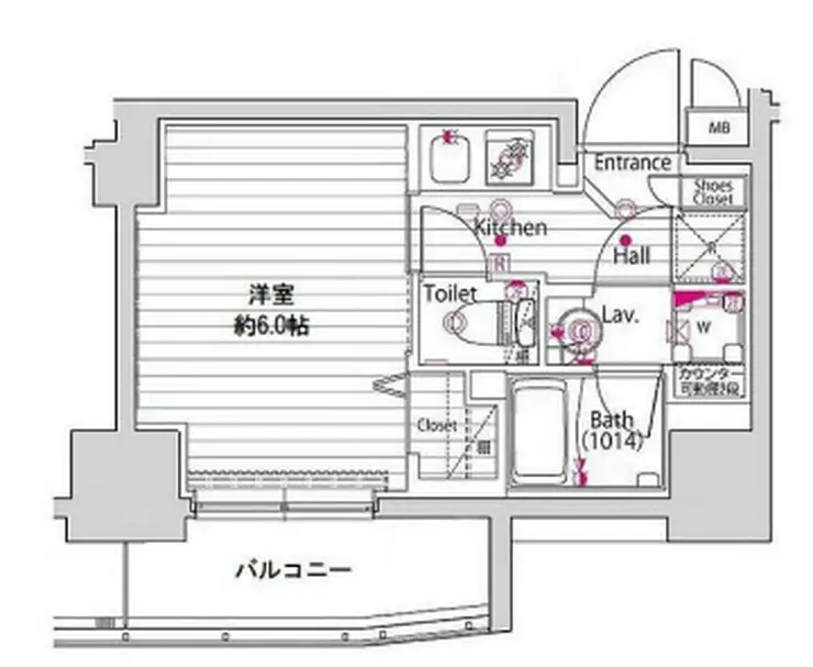 グランド・ガーラ立川 13階階 間取り