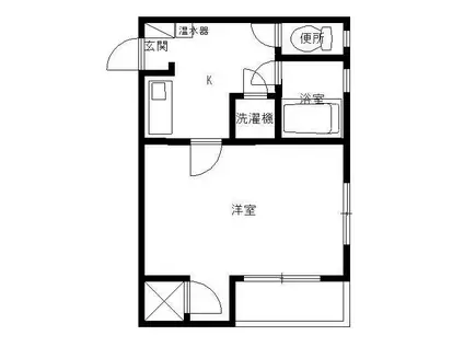 大福マンション三吉(1K/3階)の間取り写真