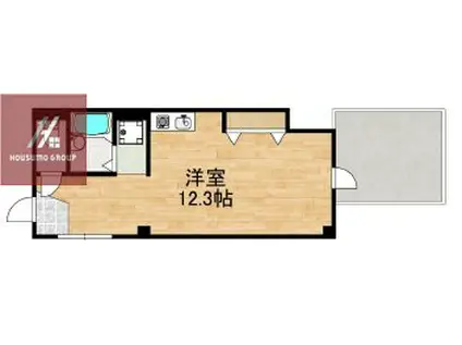 カリーナアモーレ(ワンルーム/3階)の間取り写真