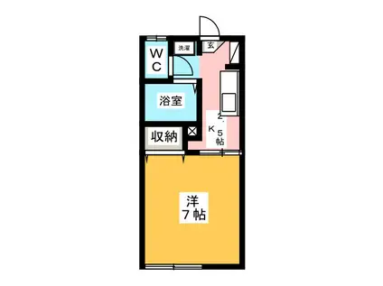 大野PLAZA(1K/1階)の間取り写真