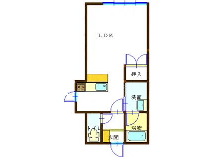 LEE本郷(ワンルーム/1階)の間取り写真