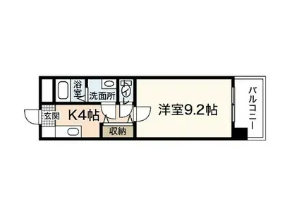 ウィンディア楽々園(1K/5階)の間取り写真