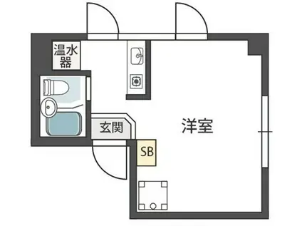 オリーブハウスII(ワンルーム/2階)の間取り写真