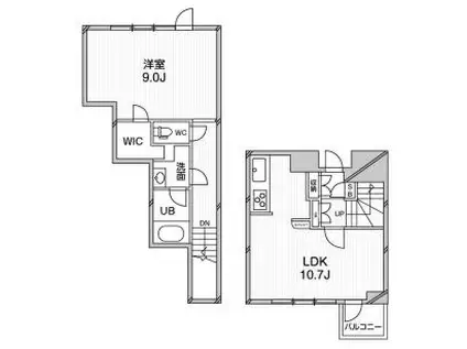 アーバンフラッツ目黒本町(1LDK/1階)の間取り写真