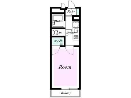 レオパレスベイサイドコート横浜(1K/1階)の間取り写真