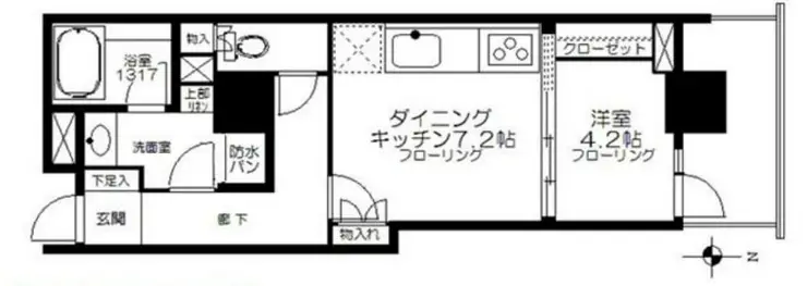 コスモポリス品川 5階階 間取り