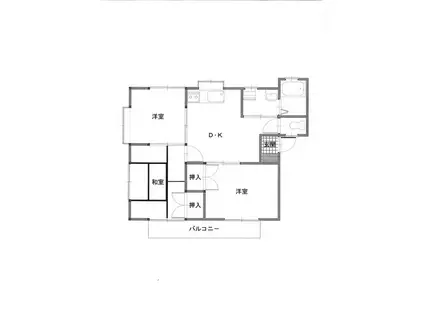 メゾンサンライトI(3DK/1階)の間取り写真