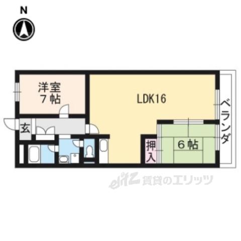 第2コーポ藤岡(3LDK/1階)の間取り写真