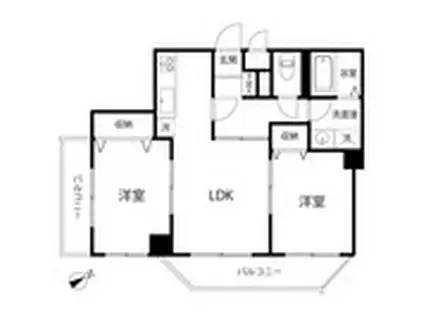 ティーズガーデン百合ヶ丘2(2LDK/5階)の間取り写真