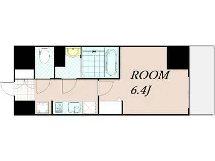 ファステート京都堀川スクエア(1K/9階)の間取り写真