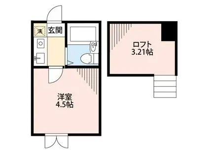 WITH PLACE 西新井本町北(1K/2階)の間取り写真