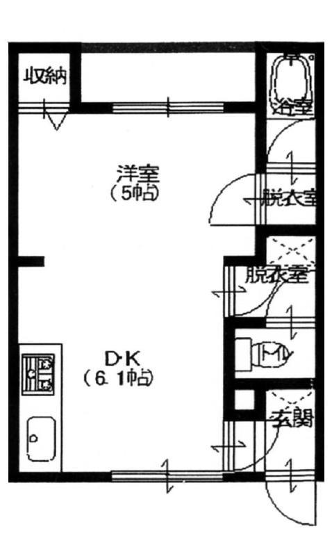 オータムヒルズ(1DK/2階)の間取り写真