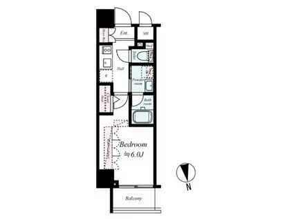 ブライズ品川南DUE(1K/8階)の間取り写真
