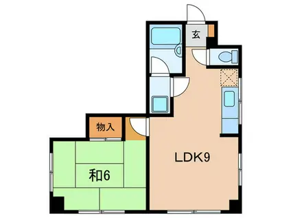 ガーデンスクエア武蔵小山(1LDK/1階)の間取り写真