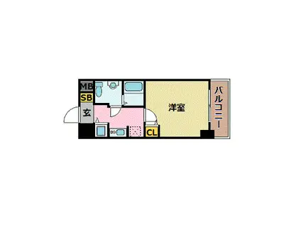 アドバンス新大阪V(1K/9階)の間取り写真