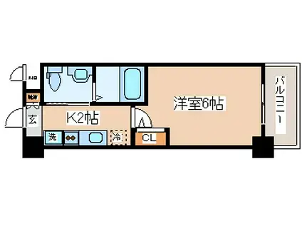 エステムプラザ神戸西IVインフィニティ(1K/7階)の間取り写真