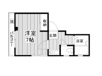 NKビル(1K/4階)の間取り写真