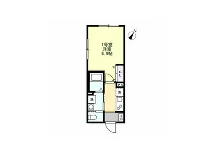 アリア・グランデ上大岡(1K/3階)の間取り写真