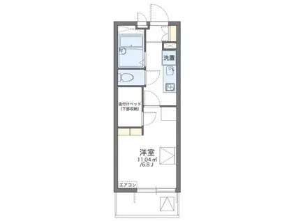 レオパレスイルニードIII(1K/1階)の間取り写真