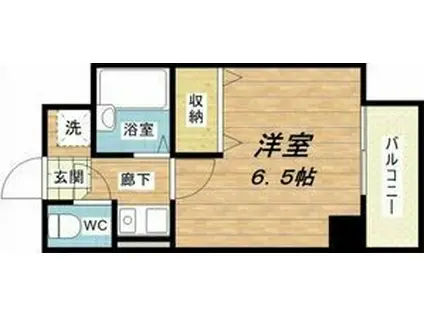 大国町青山ビル別館(1K/2階)の間取り写真