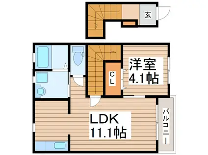 フィルモアシティ(1LDK/2階)の間取り写真