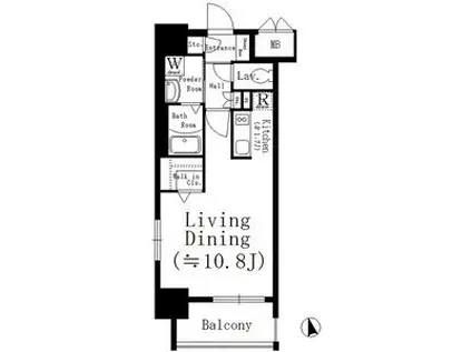 PARKBEAR大須(1K/4階)の間取り写真